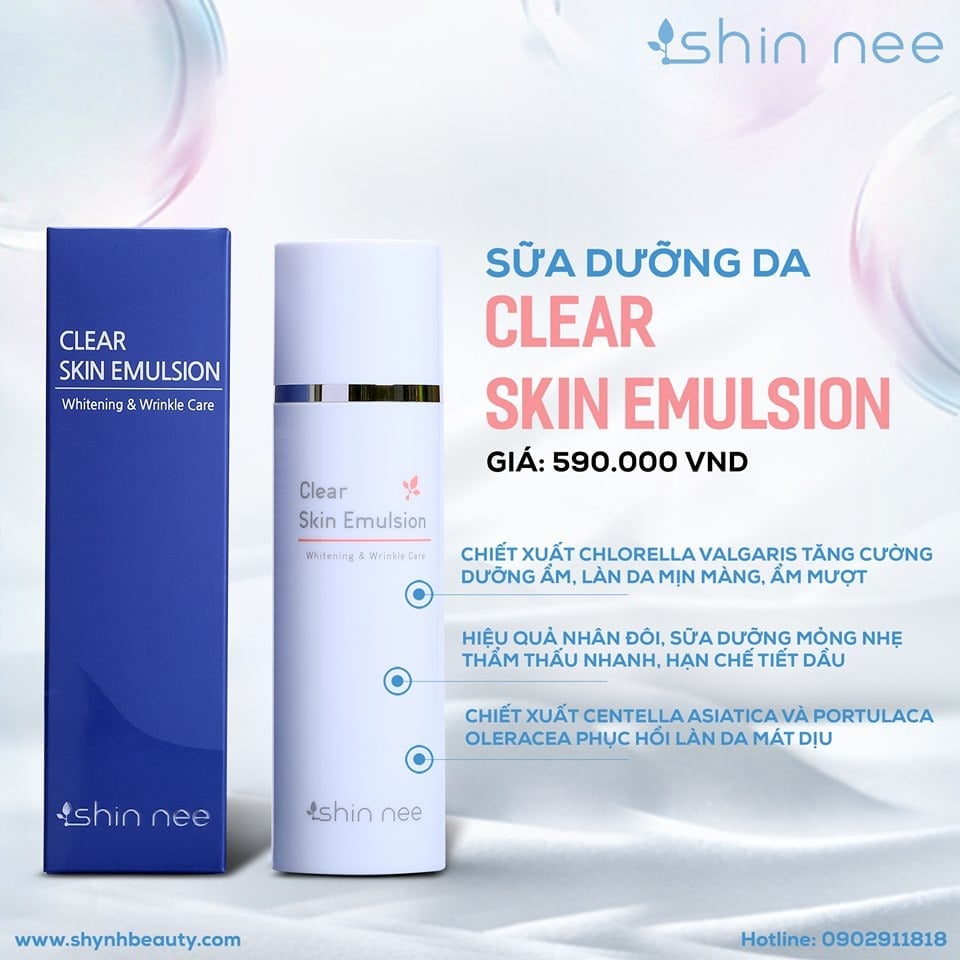 Clear Skin Emulsion là một loại sữa dưỡng ẩm tuyệt đối 